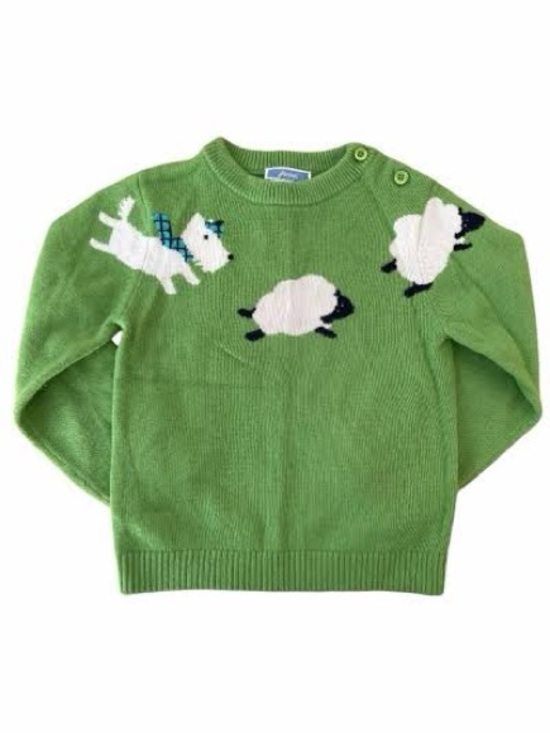 Jacadi Other - Jacadi | Green Wool Crewneck Baby Sweater